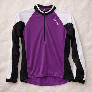 Canari Women's Cycling Jersey | Purple Long Sleeve Bike Top | Size Small